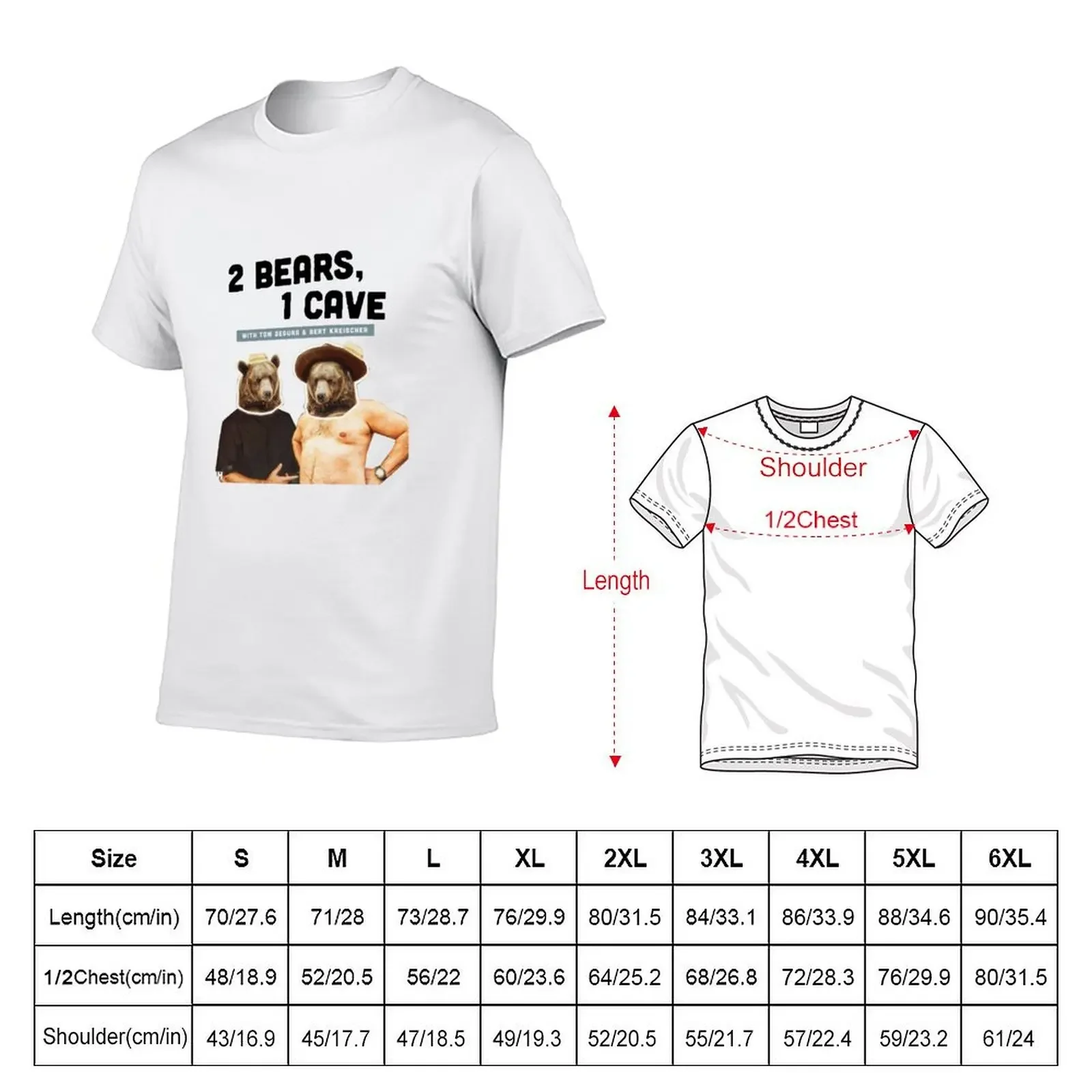 2 Bears, 1 Cave Original Podcast T-Shirt vintage clothes boys whites t shirts for men graphic