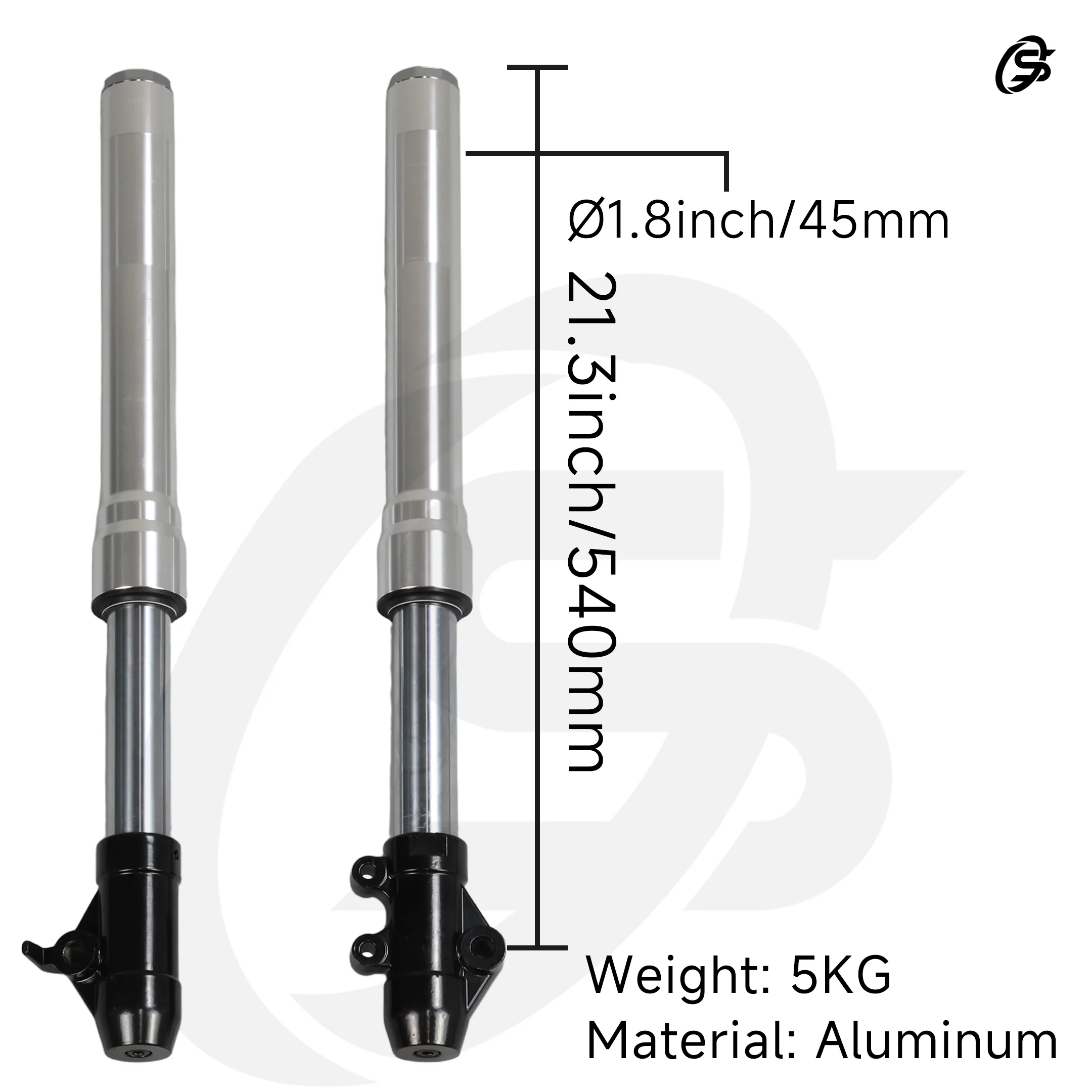 540mm Front Shock 45mm Silver Shock Absorption Rebound Speed Adjustable Motorcycles Parts for Honda Monkey Mini Bike