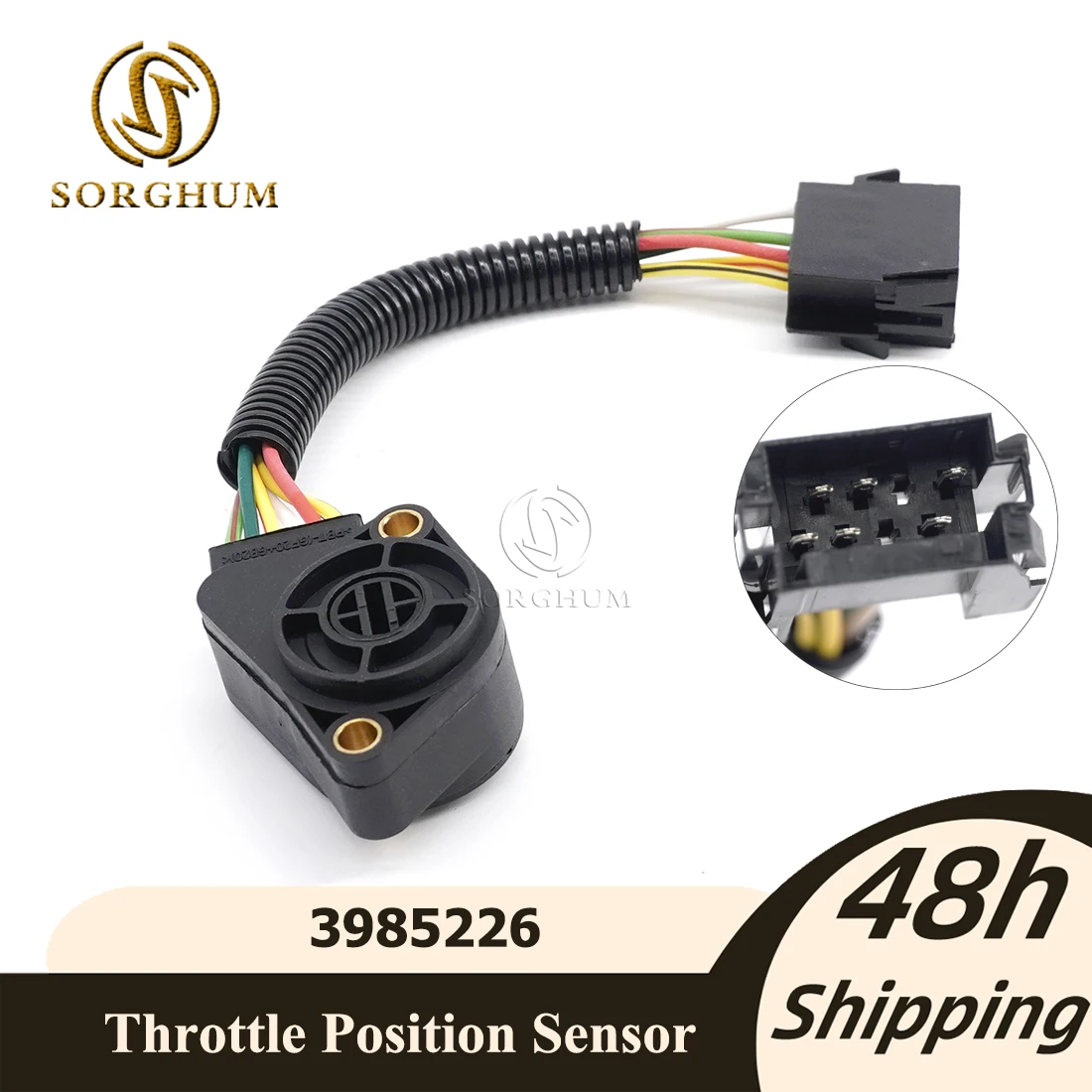 

Sorghum 6 WIRES THROTTLE POSITION SENSOR TPS FOR VOLVO TRUCK 3985226 20893503 21915486 82627975 84557585 3175130 21116877 Auto