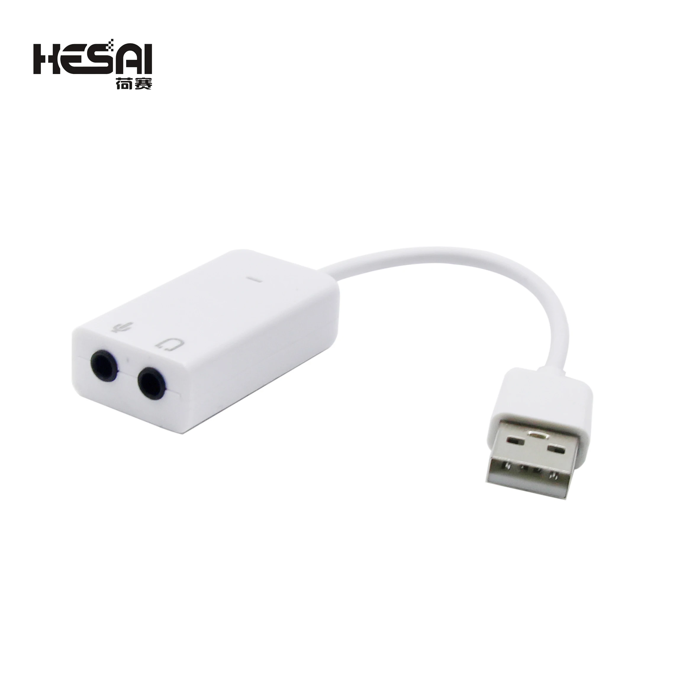 7.1 Channel External USB Sound Card 3.5mm Jack USB Adapter Headphone &amp; Microphone Compatible with MacBook
