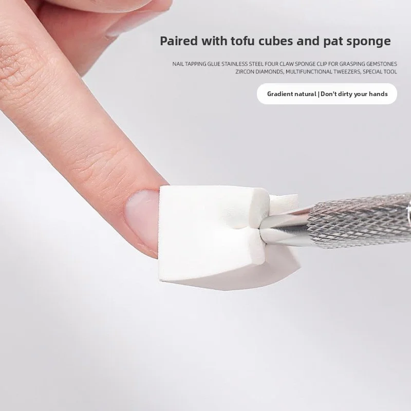 Magnetische Cat Eye Gel & Strass Picker - 4-klauw roestvrijstalen Nail Art Tool Set voor nauwkeurige plaatsing en multifunctioneel