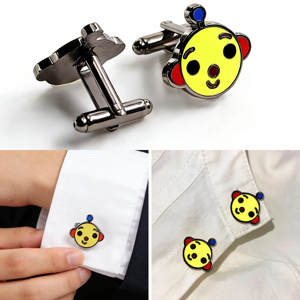 Olie-Polie Kinder-TV-Serie Rollie Ball Emaille-Anstecknadel & Manschettenknopf-Set Familien-Abenteuer-Leben Roboter-Junge Fan-Geschenk Manschettenknöpfe – Detail 17