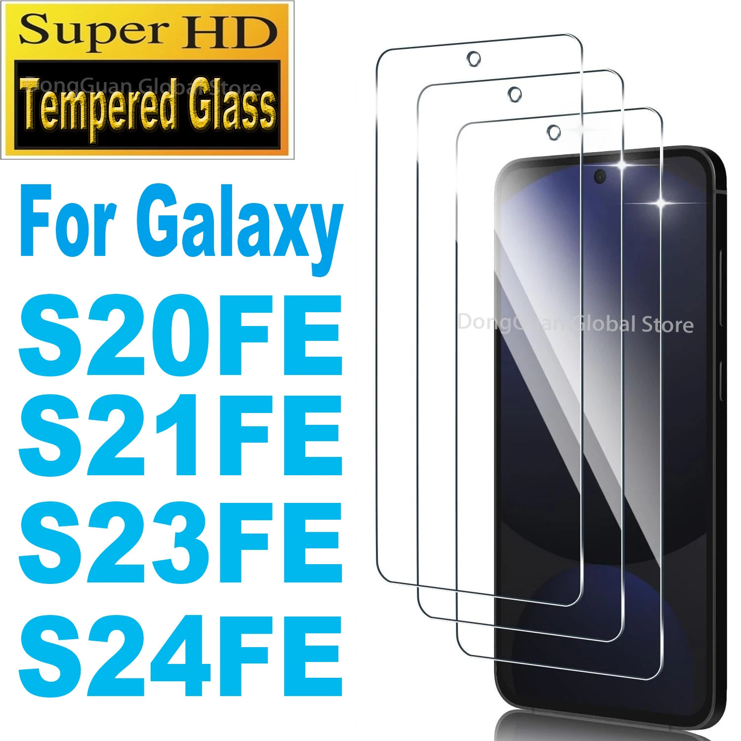Super-HD Tempered Glass For Samsung Galaxy S20 FE / S21 FE / S23 FE / S24 FE S20FE S21FE S23FE S24FE Screen Protector Glass Film