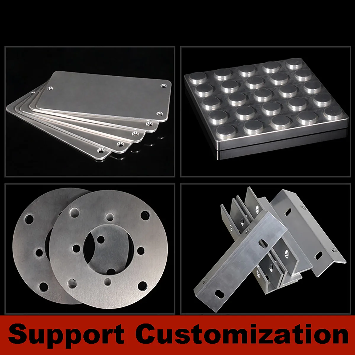 1Pcs 1060 Aluminum Plate Metal Sheet Thick 5mm 6mm Aluminum Square Plate 50x100 50x200 100x100 150x150 200x200 200x300 300x300mm