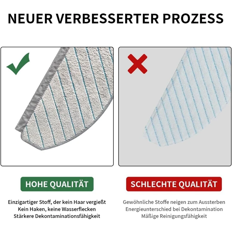 مجموعة واحدة من الملحقات البديلة مناسبة لـ Ecovacs Deebot T10+، الفرشاة الرئيسية، المرشحات، الفرش الجانبية، قماش الممسحة، أداة تنظيف الفرشاة
