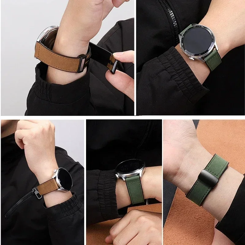 Cinturino magnetico in pelle + silicone per CMF Watch 3 Pro Band Bracciale per CMF di Nothing Watch Pro 2 1 Cinturino Correa