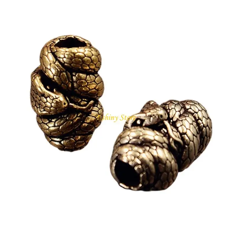 

N58F бусины в виде змей для изготовления уникальных аксессуаров и паракорда для энтузиастов, художественные предметы с большими