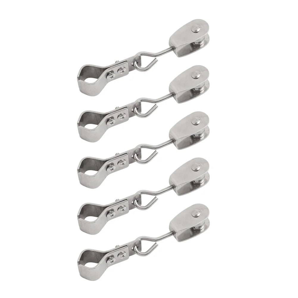 Stainless Steel Pulley and Clamp Kit Designed for Shade Sail Installation on Pipes Measuring 15mm to 25mm Outer Diameter