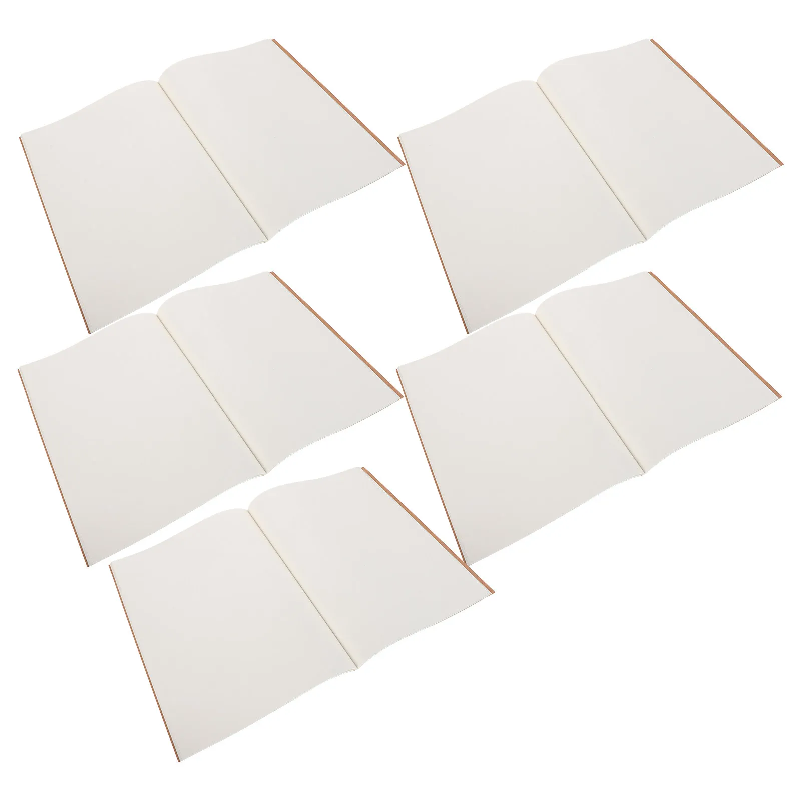 5pcs-a4-blank-kraft-notebook-unlined-white-paper-sketch-book-drawing-pad-for-artists-students-travel-school-work-creative