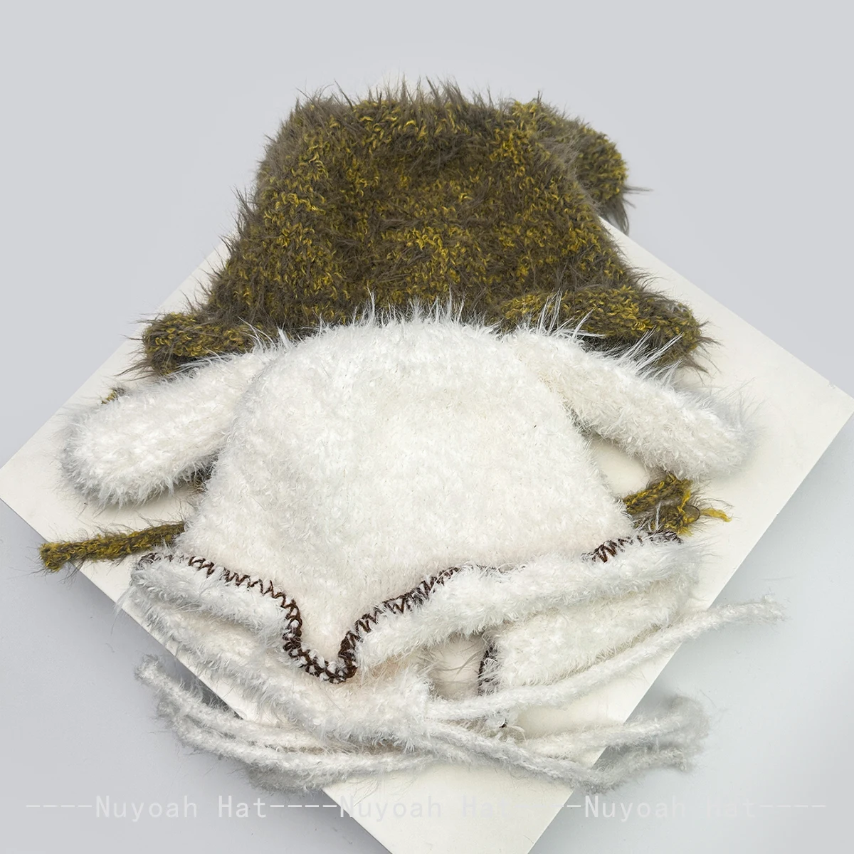 جديد إمرأة الكورية لطيف آذان أرنب صغير المشارب أفخم قبعات منسوجة الدافئة الدانتيل موضة الحلو بيني في الهواء الطلق تنوعا عادية ins