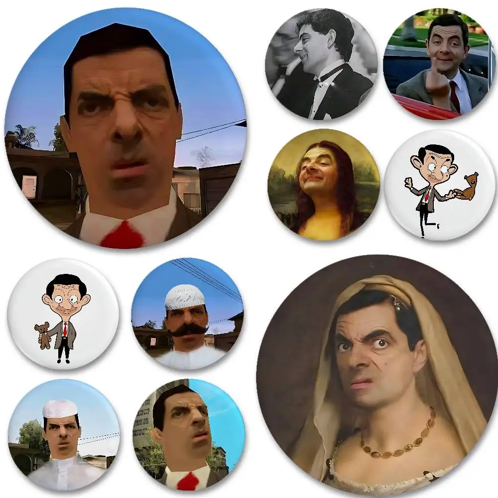 

Amine Mr.Bean Badges Button PinsBrooch Creative Funny Quotes Badge Clothes Backpack Jewelry Gift For Kids Friends