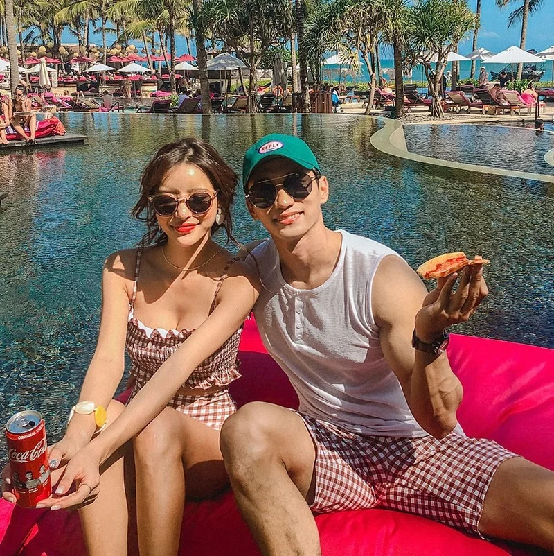 Korean Couple Swimsuit New Hot Spring Split Swimsuit + Beach Pants