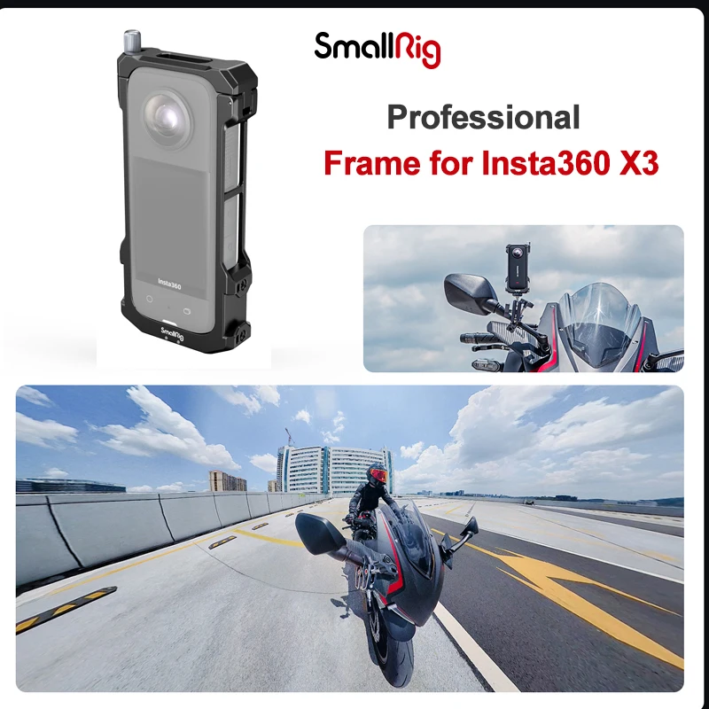 

Original SmallRig Protective Frame Cage for Insta360 X3 Panoramic Sport Action Camera 1/4 Threaded Hole 4088B