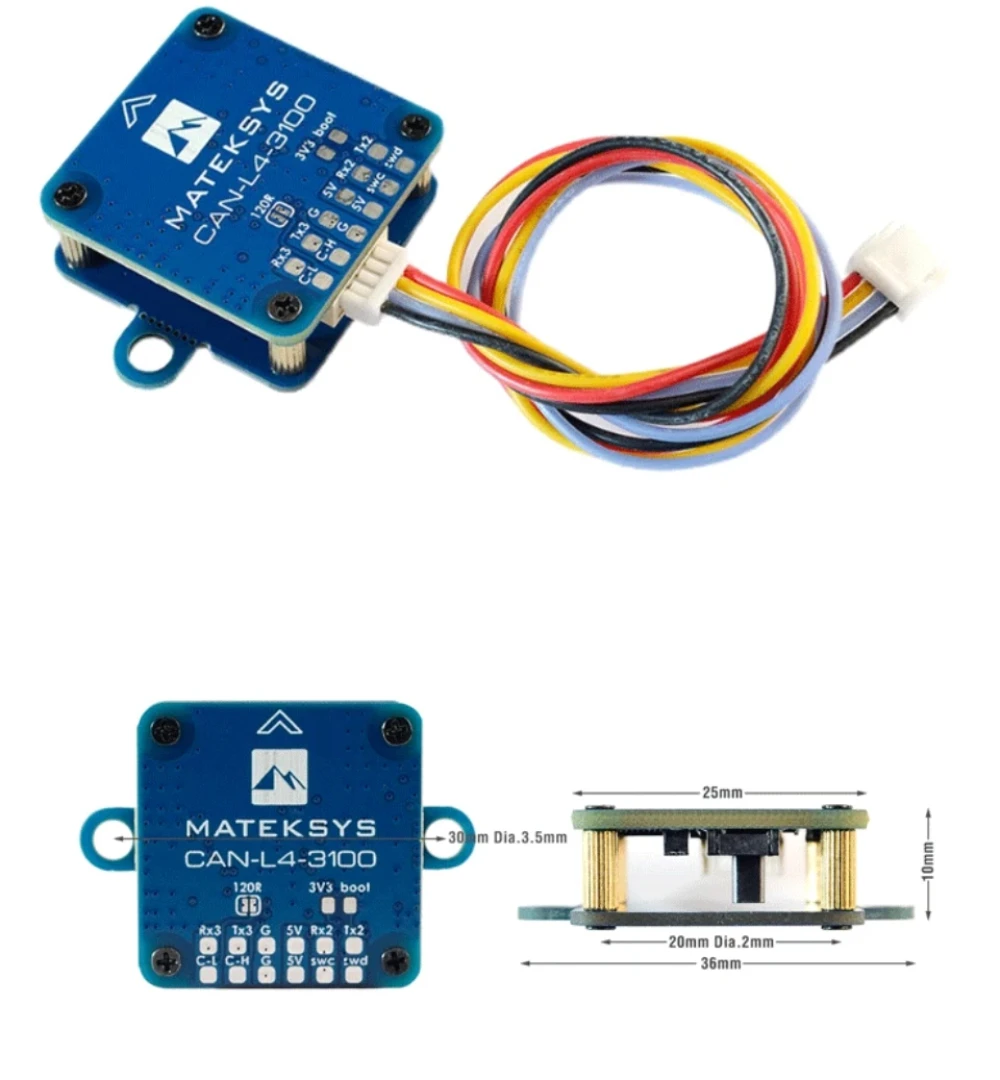 MATEKSYS Matek CAN-L4-3100 Magnetometer RM3100 GPS Geomagnetic Sensor 6g High Resolution /Strong Signal Anti-interference