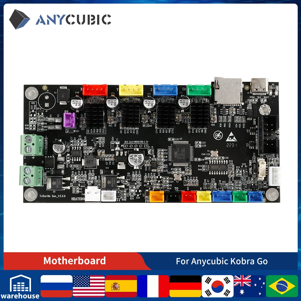

Аксессуары для 3d-печати ANYCUBIC, оригинальная материнская плата для 3D-принтера FDM для Anycuibc Kobra Go