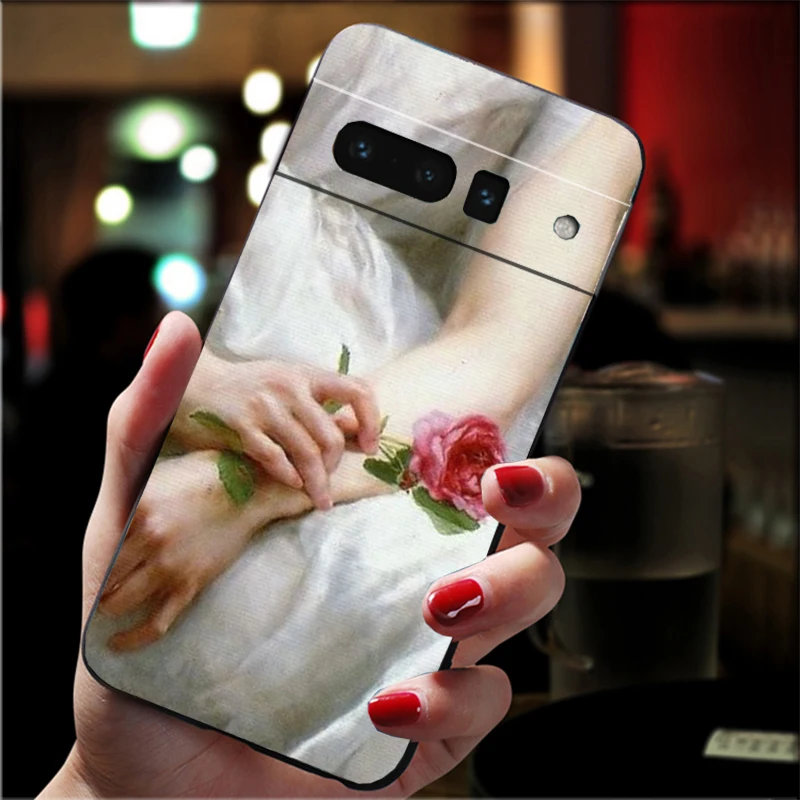 

Phone Case For Google Pixel 10 Pro XL 9 Pro XL 8 7 6 Pro 9A 8A 7A 6A Pixel 8 7 6 5 Woman Lady Daisies roses Flower Art Painting