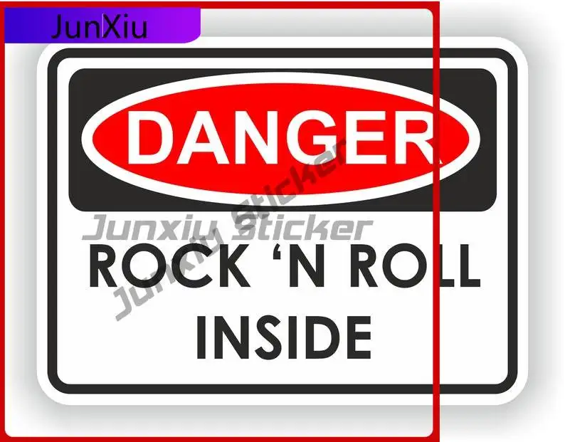 

Rock n Roll inside Danger Cool SUV Truck Waterproof Vehicle Decor Vinyl Decal For Car Truck SUV Window Bumper Laptop