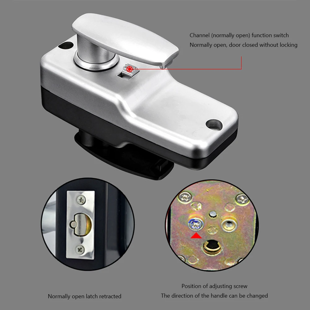 Keyless Mechanical Digital Door Lock Waterproof Door Code Lock Antirust Interchangeable Handle Password Lock for Home Office