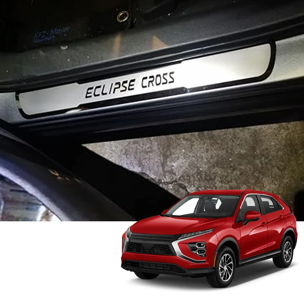 

For Mitsubishi Eclipse Cross Door Sill Protector Scuff Plate Car Stainless steel Auto Guards Stickers Trim 2023 2024 Accessories