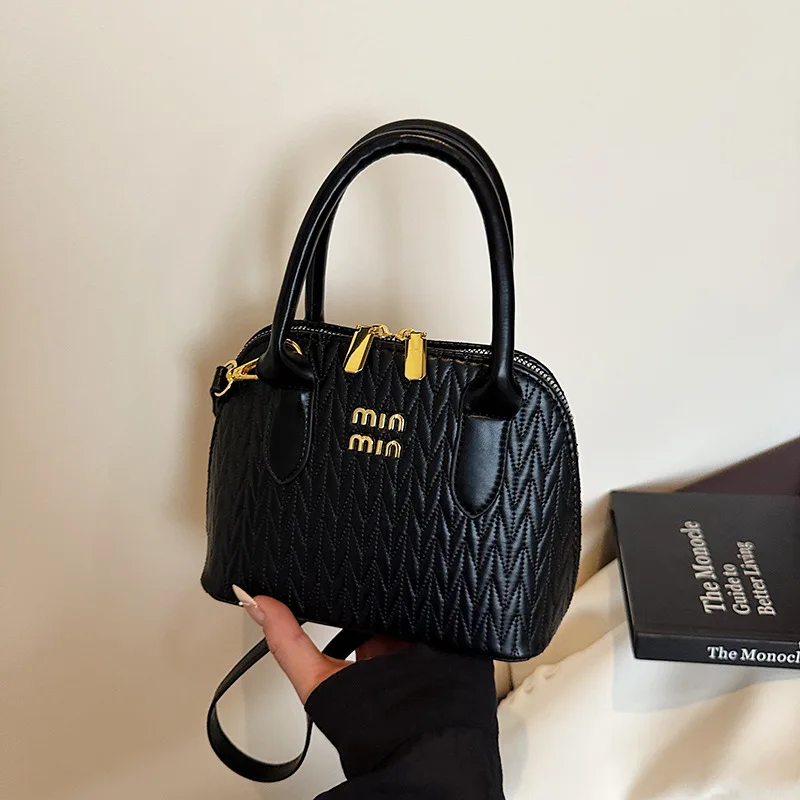 

Сумка премиум-класса 2025 года, женская сумка через плечо с раскладывающейся верхней ручкой и съемным ремешком, сумка через плечо из веганской кожи «день-ночь»