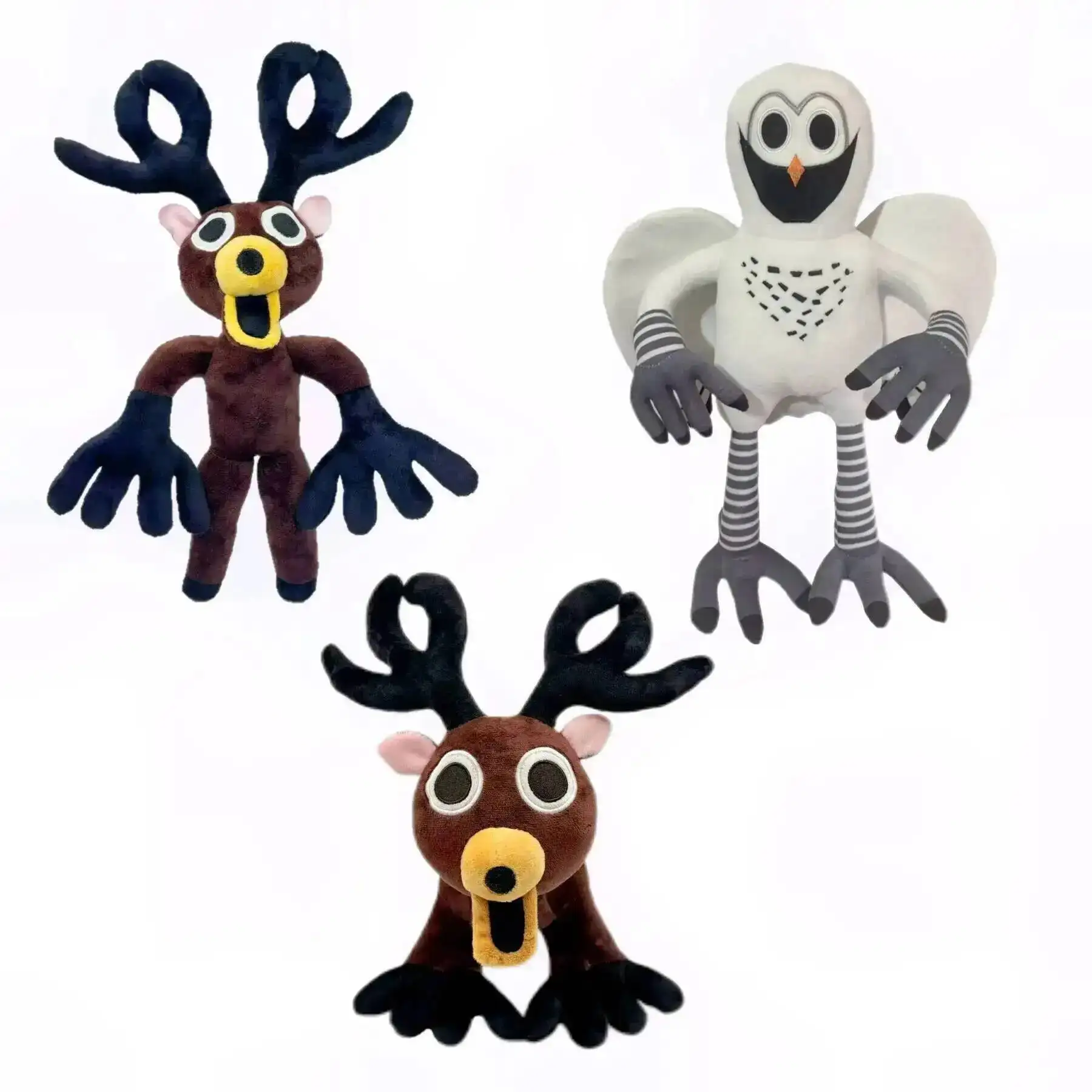 NEW 2026 99 Nights In The Forest Plush Game Merchandise Brown Stand And Sit Elk Deer White Owl Stuffed Doll Pillow For Kid Gifts view 6