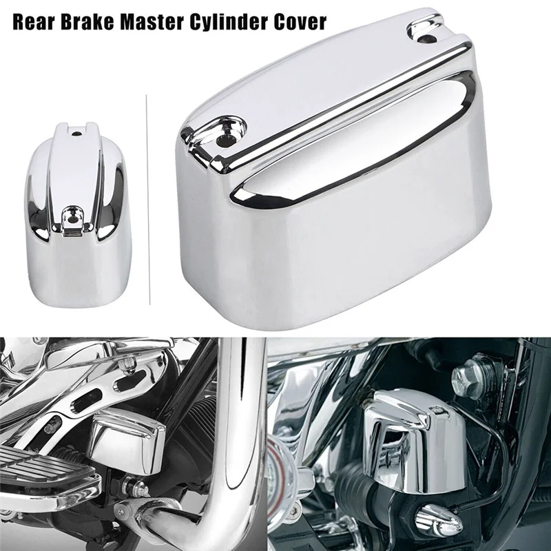 1 Buah Penutup Silinder Master Rem Belakang Aksesori Motor ABS untuk Touring Electra Glide 99-2007