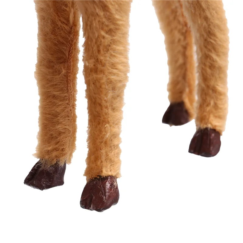 UISN 10 Pieces Of Stuffed Animal Decoration Woodland Furry Animal Ornaments Hanging Fur Christmas Ornament Decoration