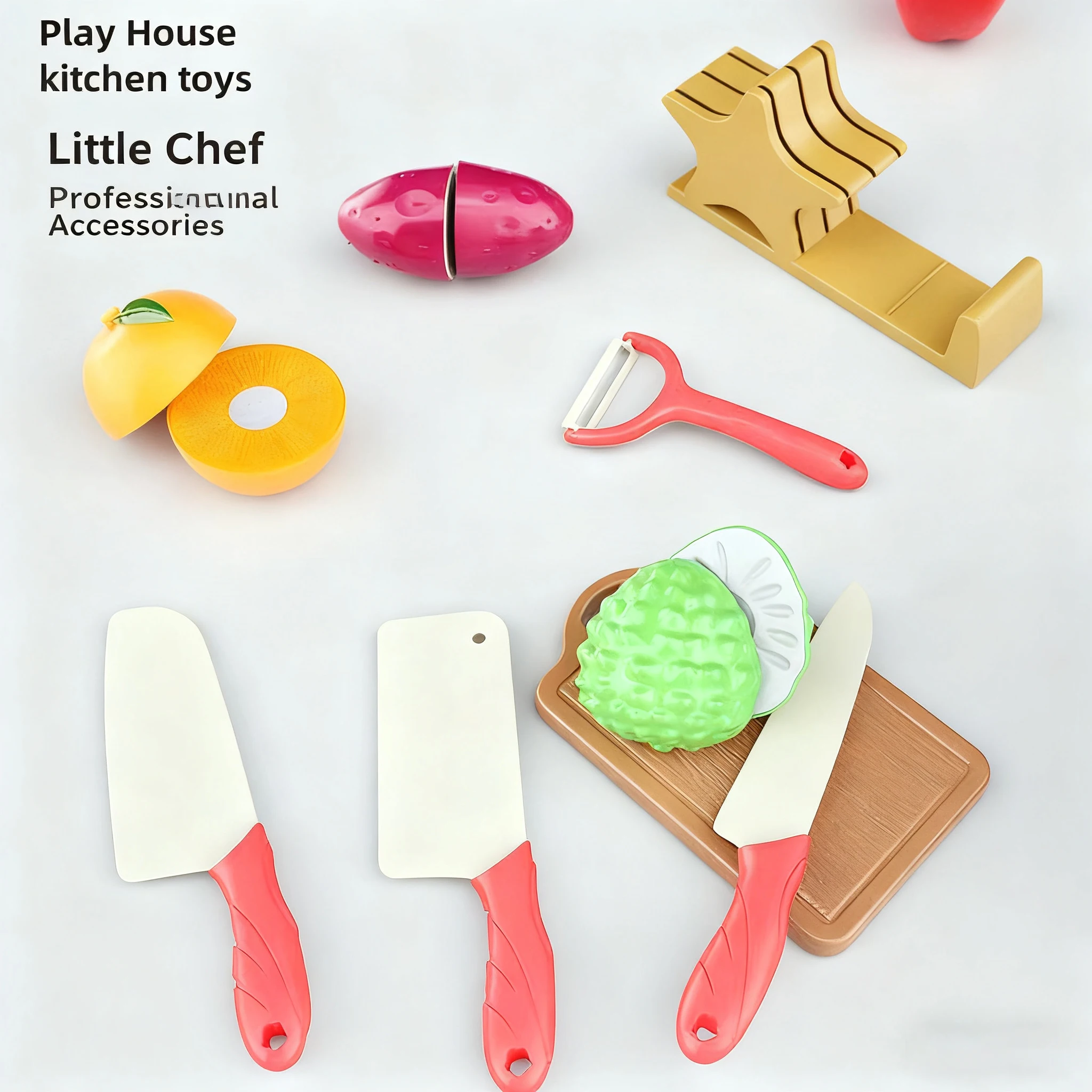 I bambini fingono di giocare con i giocattoli da cucina simulati Accessori da taglio in plastica Cibo Frutta e verdura Giocattolo per bambini Ragazzi Ragazza Natale