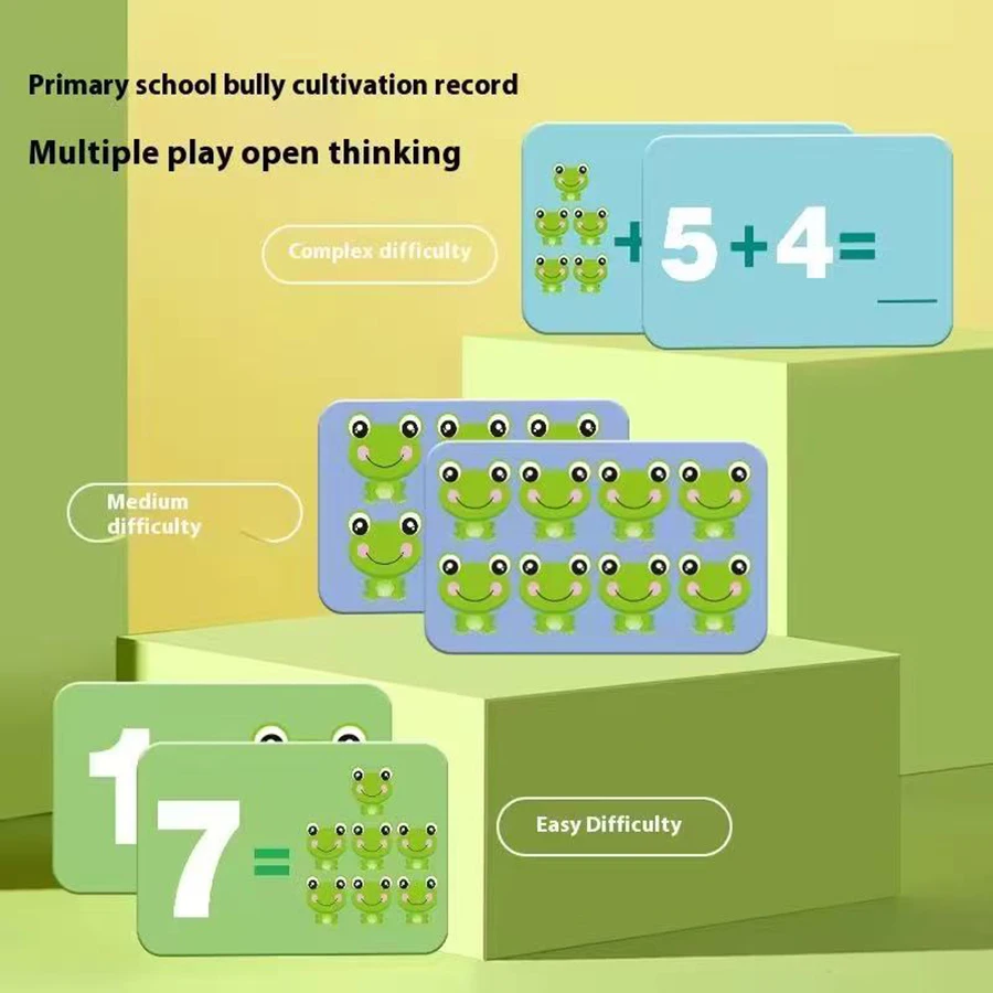 1 ensemble de jouets mathématiques d'intelligence hématique, échelle de grenouille amusante, jouets d'éducation précoce pour enfants, Addition, soustraction, équilibre, illumination