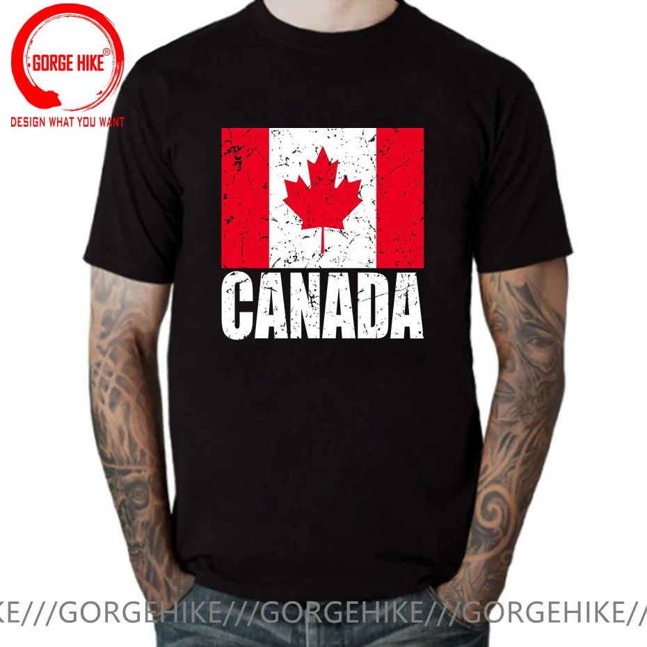 True North Strong Canada T-Shirt Canadian Map Flag T Shirt Toronto Ontario Canada Maple Leaf Canada Day Letter Printed Tee shirt