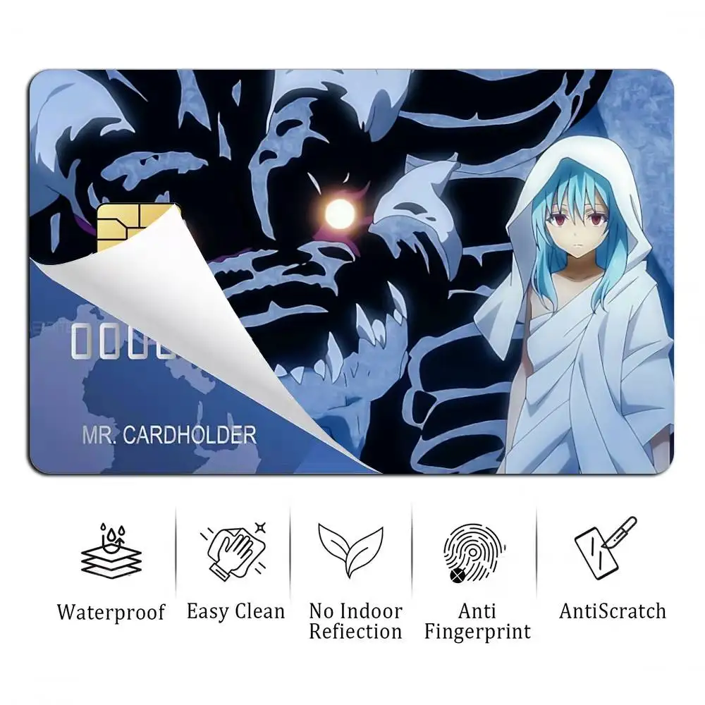 Manga Tensei Slime Rimuru Card Stickers for Bank Access Protective Waterproof Film Cover Sticker