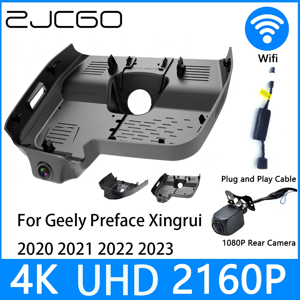 

ZJCGO Dash Cam 4K UHD 2160P Car Video Recorder DVR Night Vision for Geely Preface Xingrui 2020 2021 2022 2023