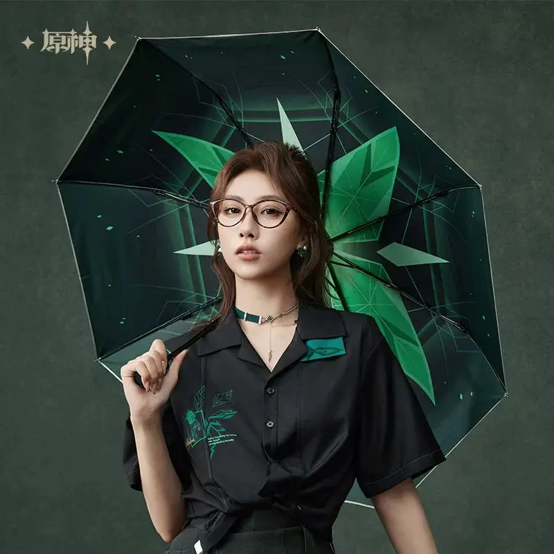 [Genuine] miHoYo Genshin Impact Alhaitham Theme Series Foldable Umbrella Color-Changing Umbrella Sun Umbrella Cosplay Xmas Gifts
