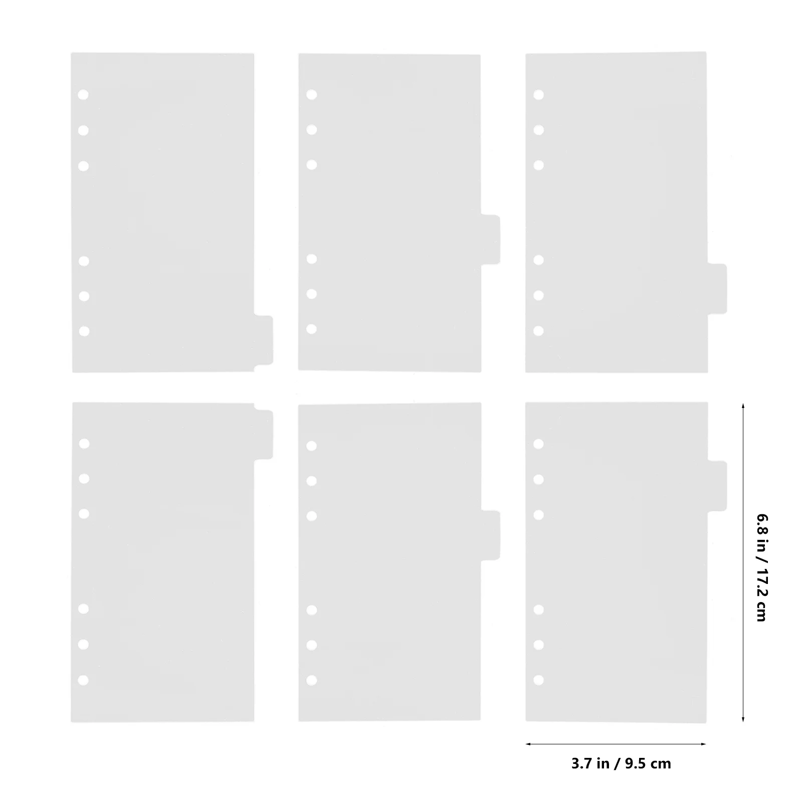 6Pcs Clear Acrylic Notebook Binder Transparent Refillable Journal Cover DIY Planner Shell Budget Binder Organizer