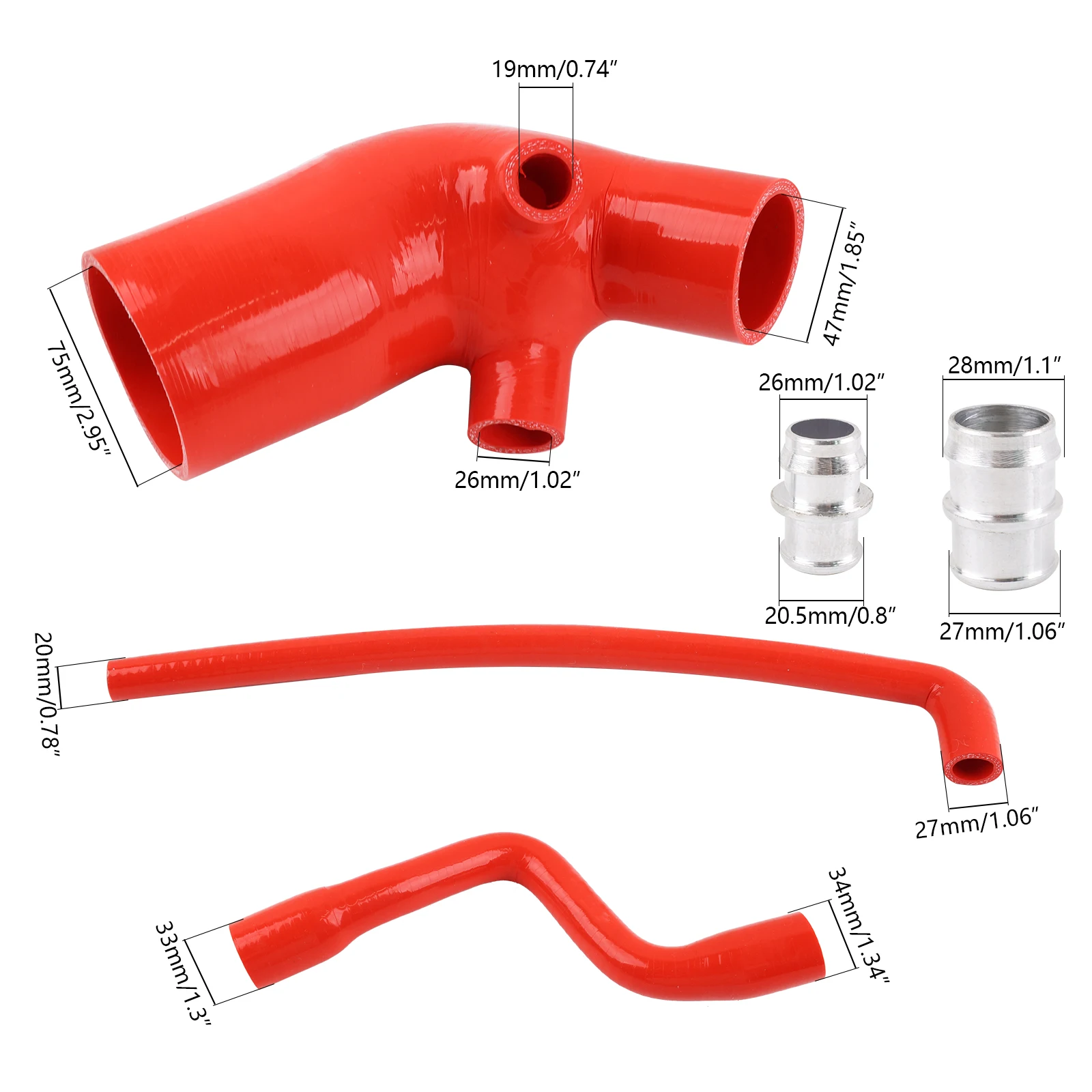 

Turbocharger Parts Silicone Intake Turbine Hose For 12-15 BMW F20 116 118 F35 R56 F30 316 N13 1.6T