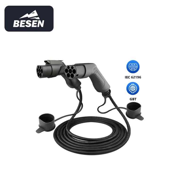 Cabo carregador de carro elétrico personalizado 32a 22kw besen cabo tpu de alta potência anti-envelhecimento 5m para estação de carregamento ev nova condição