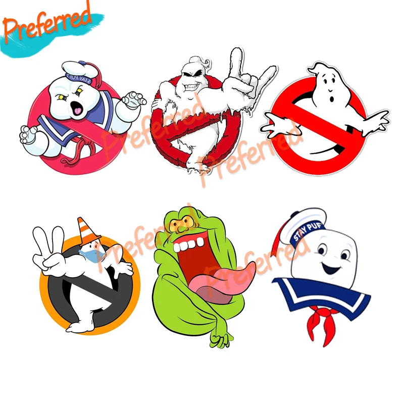 Funny Cartoon Decal Motorcycle Racing Laptop Helmet Trunk Surf Camper Toolbox Vinyl Car Sticker Die-Cut for Ghostbusters