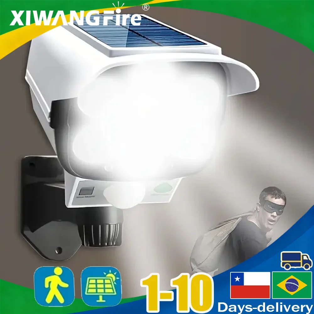 

77LED солнечный свет моделирование безопасности манекен камера датчик движения уличный ночник IP65 водонепроницаемая лампа 3 режима для домашнего сада