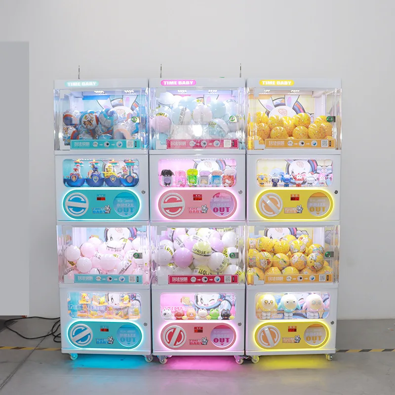 Large video game city double egg twisting machine Internet celebrity drainage equipment gift blind box children scan code coin