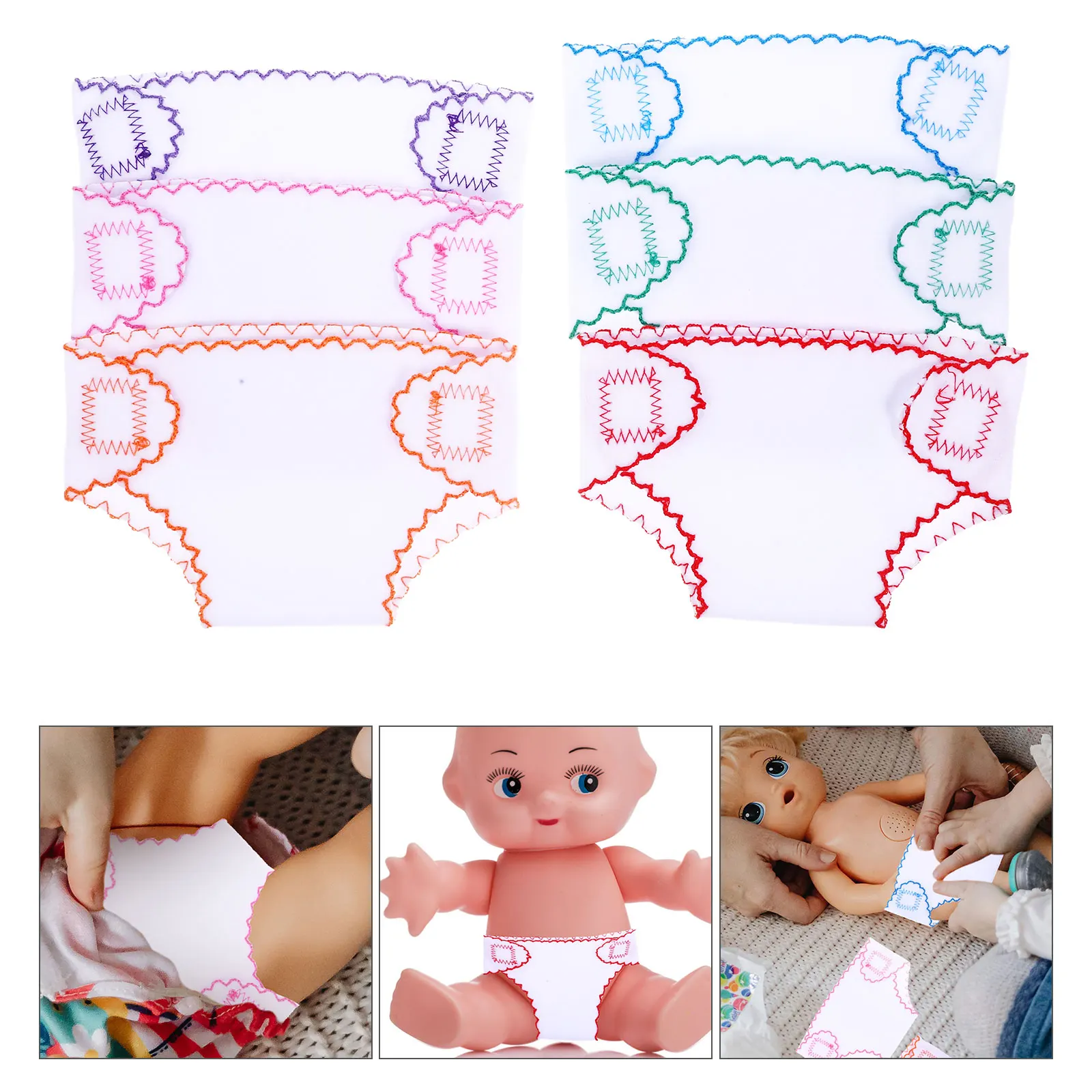 

2pcs Baby Nappies Clothes Accessories for 18 Inch Baby Dolls and Similar Dolls DIY Nappies Kid Supplies