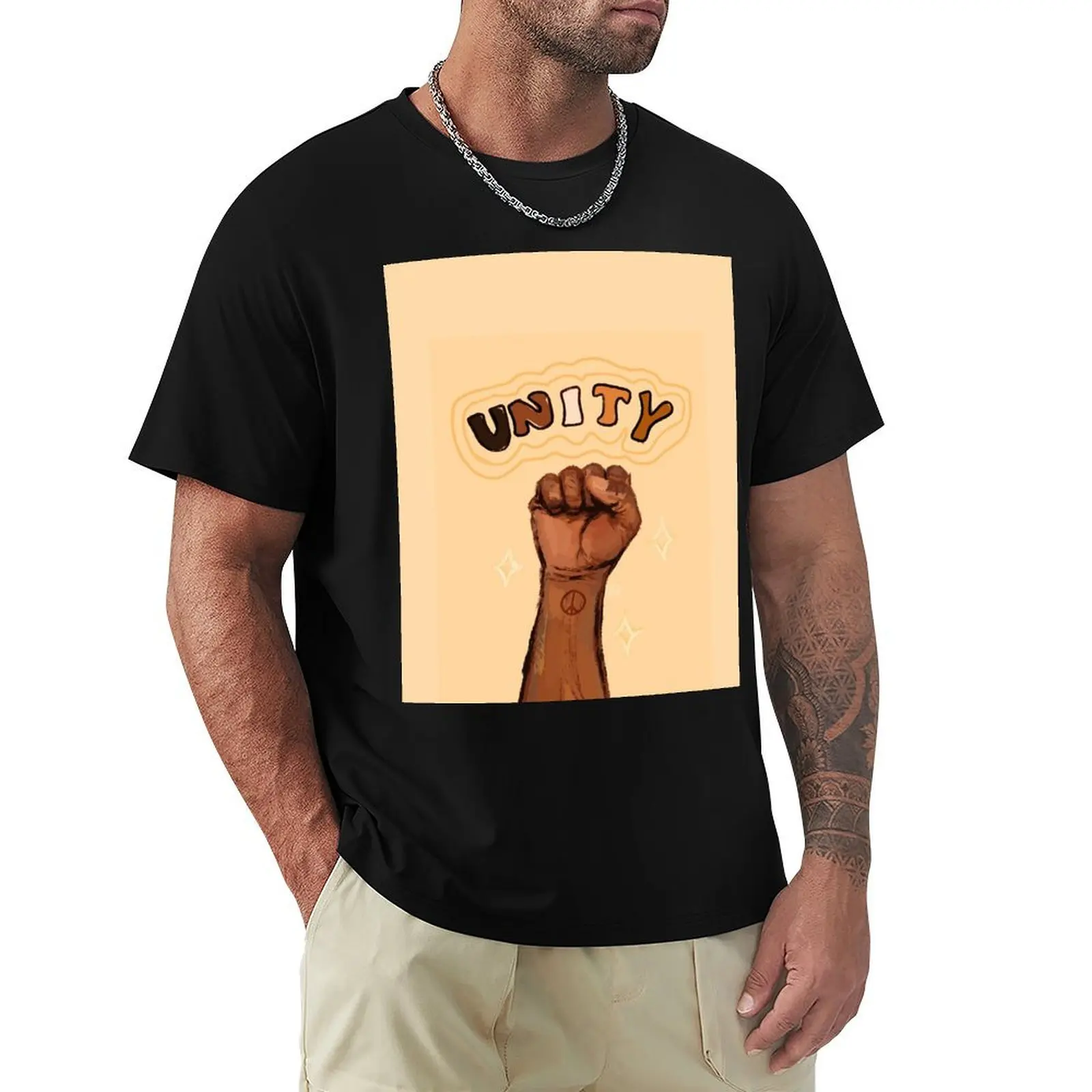T-shirt Unity Fist en coton basique non rétractable