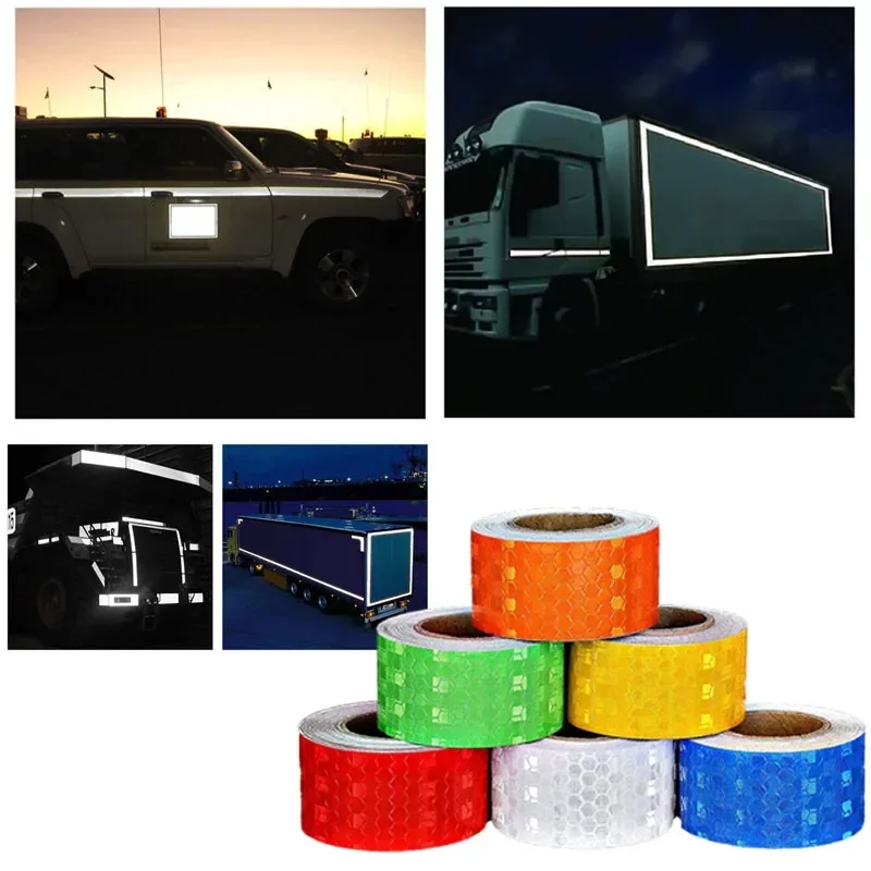 

Автомобильные аксессуары, ночная светоотражающая лента, автомобильное украшение, предупреждающая полоса, наклейка на мотоцикл, кристальная решетка, отражающая фотопленка