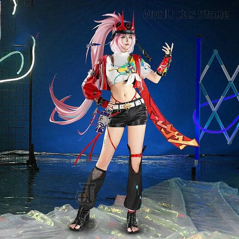 

Rappa Cosplay Costume disfraz Star Rail Ranha Uniform Wig Game Anime Halloween Christmas Party Honkai Roleplay Outfitv;2,r'6;t.