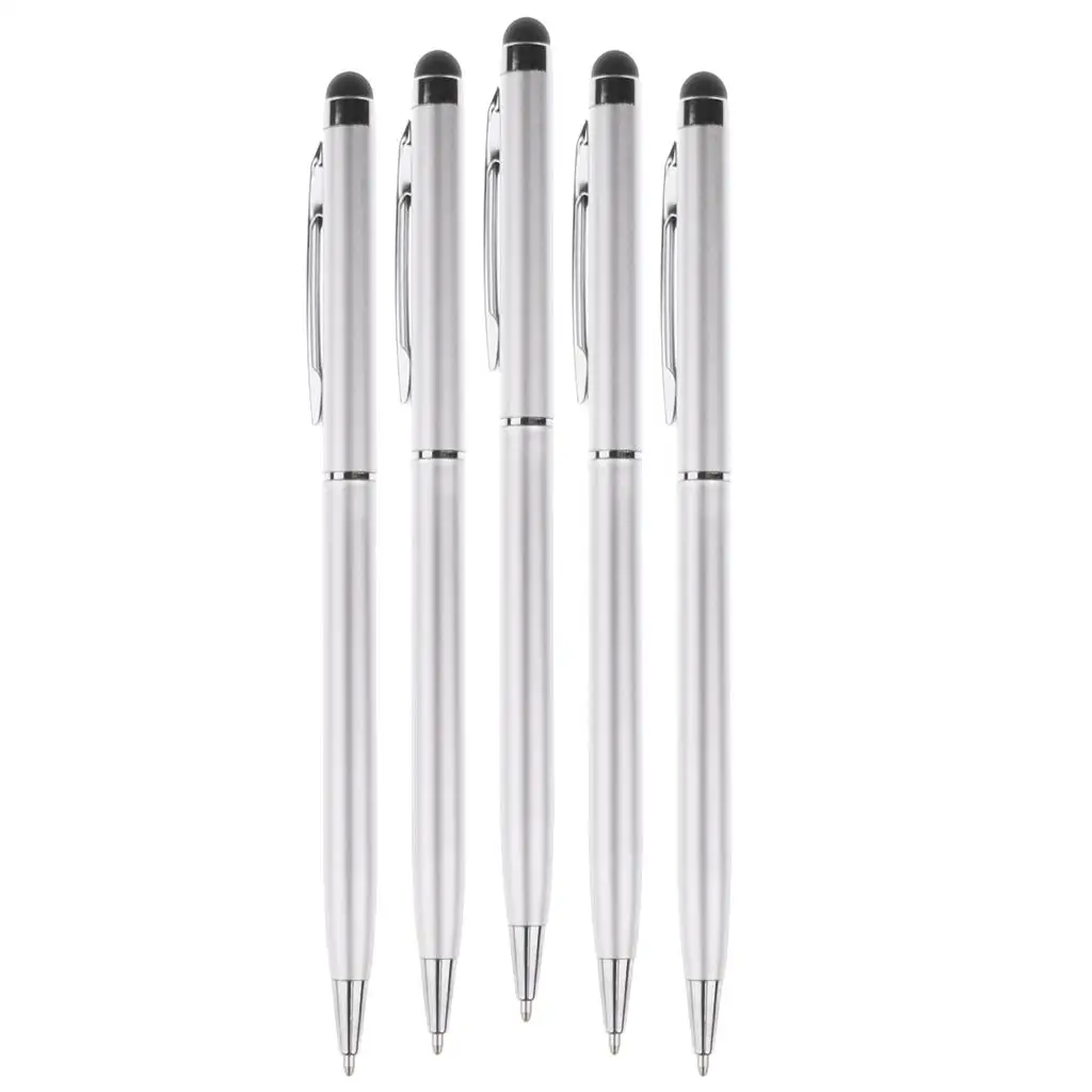 5x High Precision Capacitive Pen Hand Writing touch pen Screen Pen silver