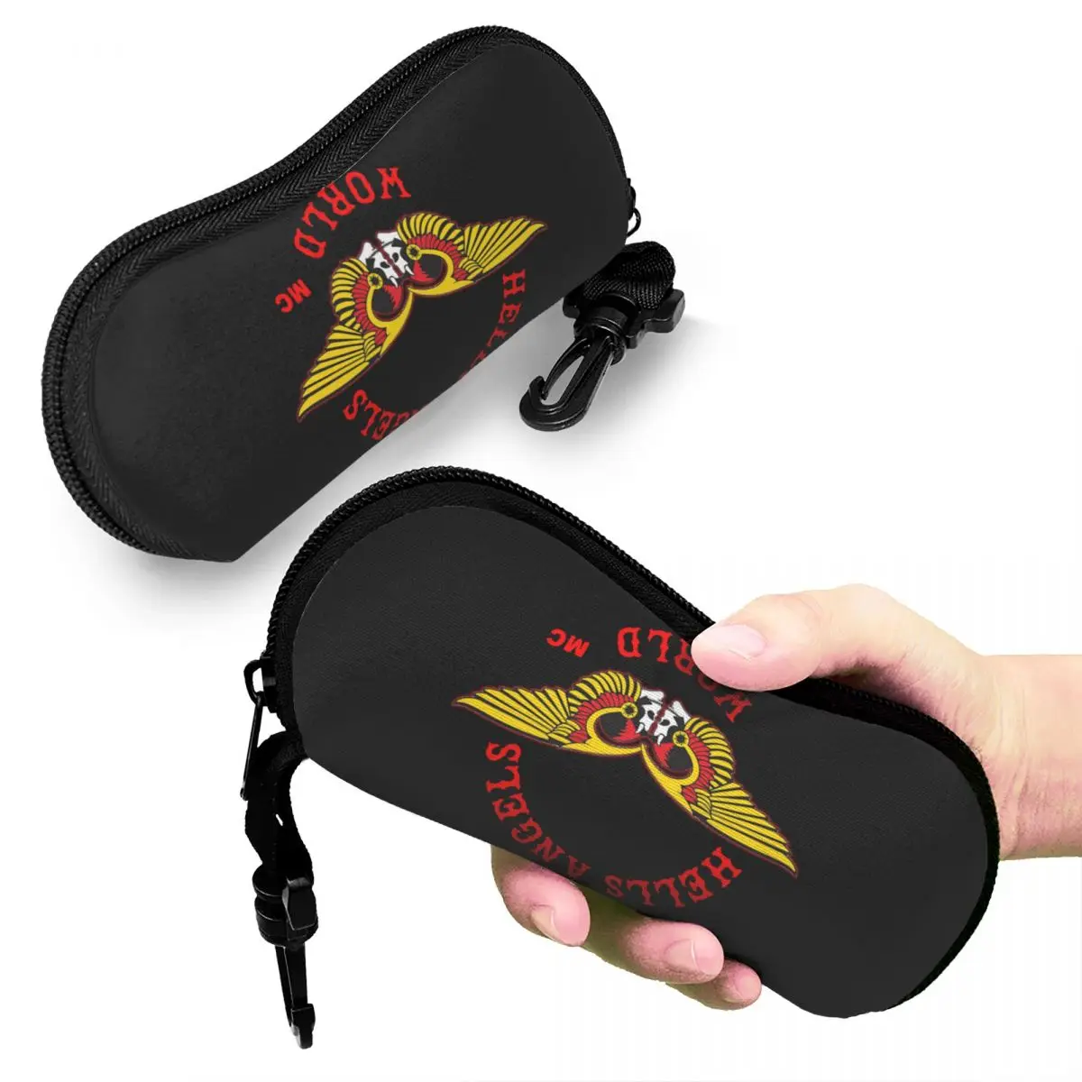 Hells Angels Glasses Case Men Women Lightweight Glasses Box Ins Eyewear Container