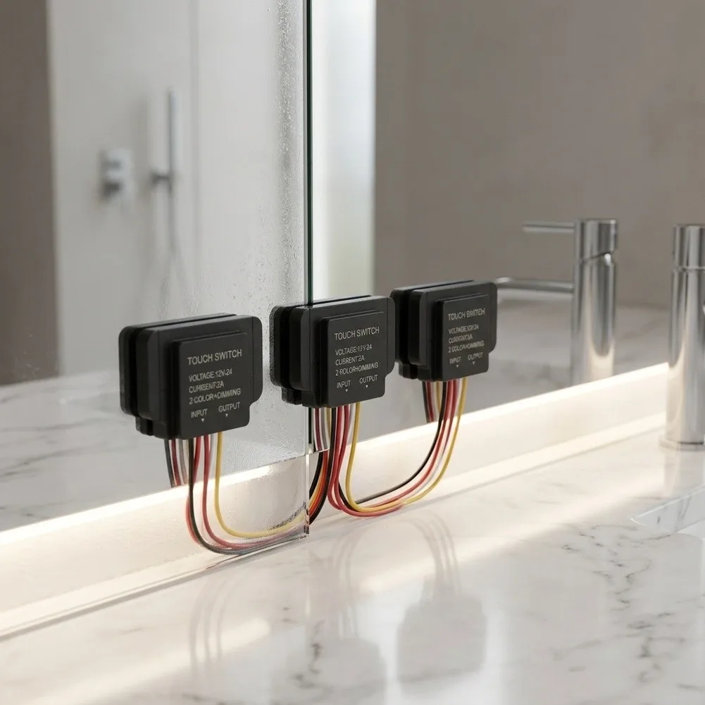 For Bathroom Lighting Dimmable Mirror Switch for touch Sensor Switch Bathroom Lighting Setup 42*33*8mm 36W Power Capacity
