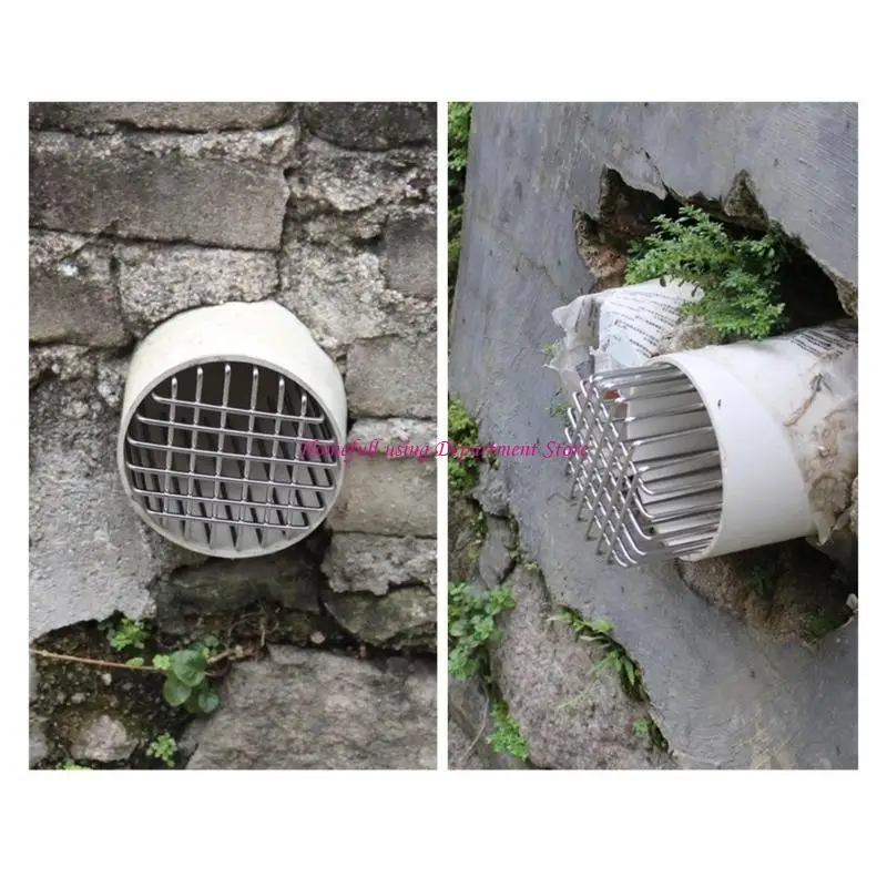  Outdoor Downspout Screen Insert Stainless Steel Roof Drain Strainer Downspout Gutter Guard for Balcony Drain Openings