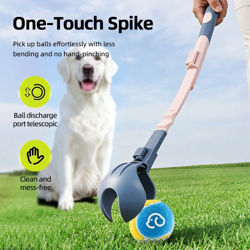 Interactieve Bal Werpmachine Voor Honden - Automatische Ballenwerper Met 2 Tennisballen, Traint Apporteren, Werkt Zonder Batterijen, Binnen En Buiten Geschikt, ABS Kunststof 3 miniatura