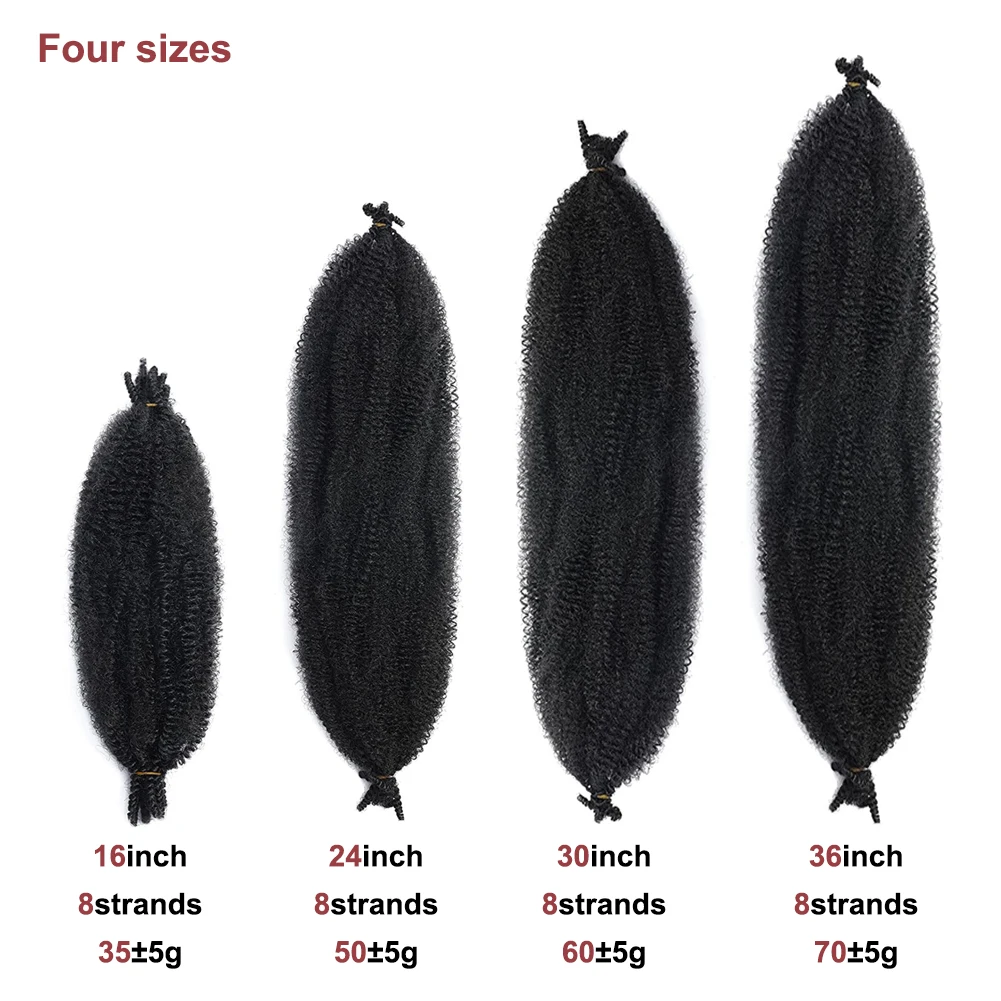 Dansama Springy Afro Twist Hair Kinky Twist Braiding Hair Pre-Separated Spring Twist Hair For Butterfly Locs Crochet Hair