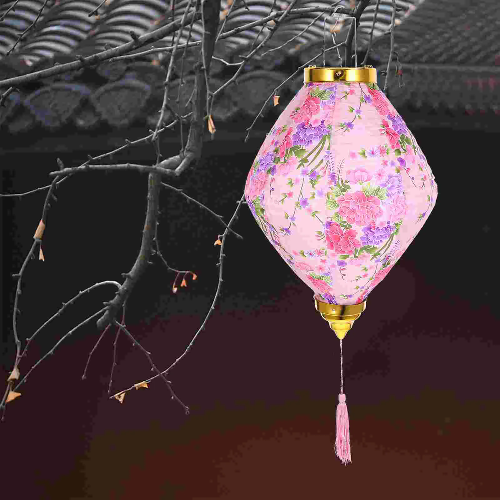 Lanternes de Style Chinois pour Décoration d'Extérieur, Breloques, Grillades, Jardin, Festival, Motifs Floraux